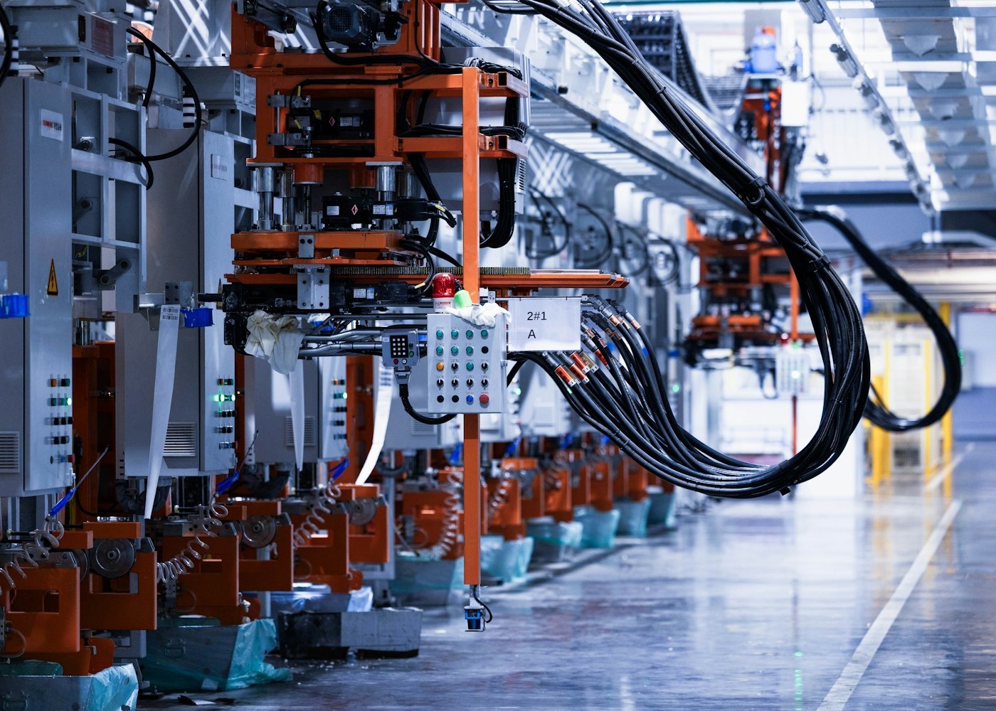 Équipements électriques dans une usine